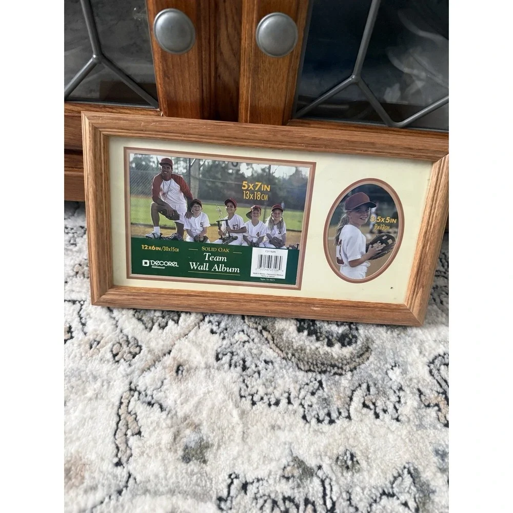 16x10 Intercraft Wall Frame for 2 Photos Hanging Wood Photo Frame